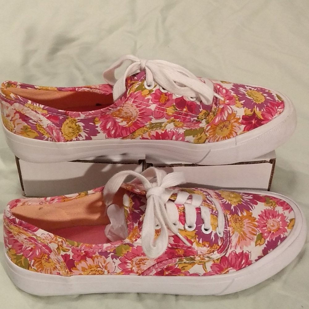 Mossimo Pink Purple Canvas Sneakers - lightly used